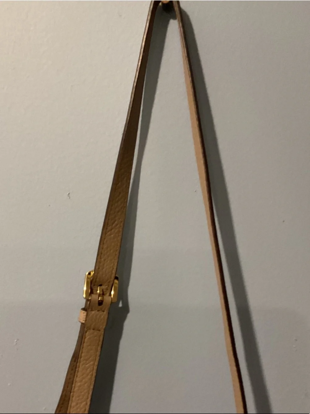 Michael Kors Pebble Leather Satchel in Taupe Beige with Gold Hardware